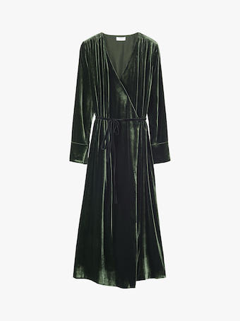 Toast silk velvet dressing gown sale