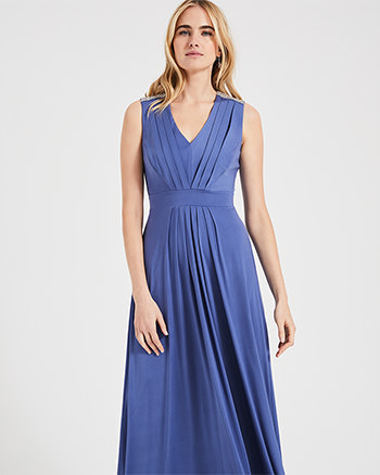 Phase Eight Tomasi Beaded Shoulder Maxi Bridesmaid Dress, Cornflower ...