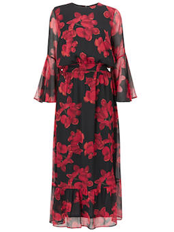 red floral maxi dress uk