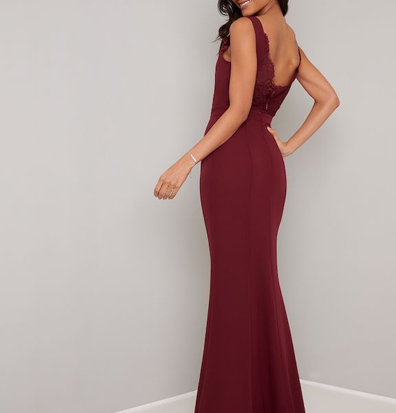 chi chi london burgundy dress