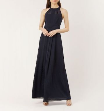 Hobbs Alexis Lurex Dress Deep Navy