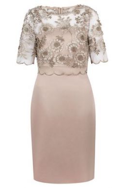 Hobbs Anna Floral Lace Shift Dress Blush Pink