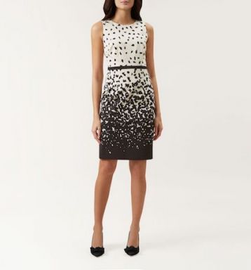 Hobbs Arabella Print Dress Black White