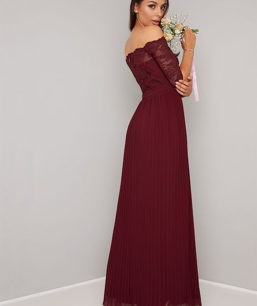 burgundy chi chi dress