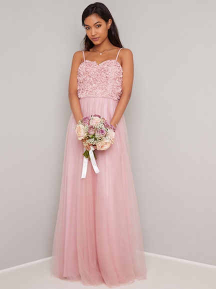 Chi chi 2025 pink bridesmaid dresses