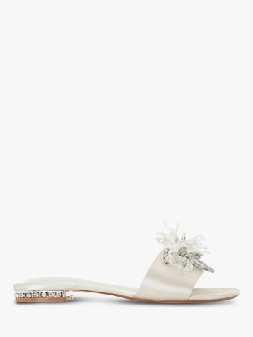 Dune Bridal Collection Newlywed Embellished Slide Sandals Ivory