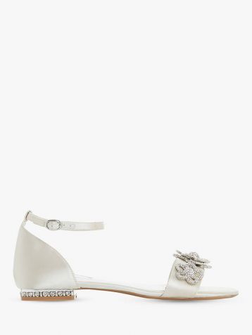 Dune Bridal Collection Noted Embellished Sandals Ivory