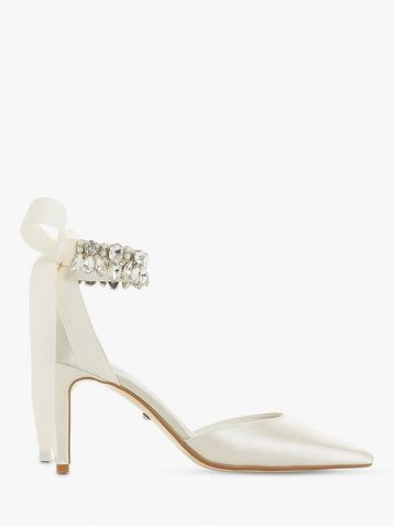 Dune Church Bridal Collection Stiletto Heel Court Shoes Ivory Satin