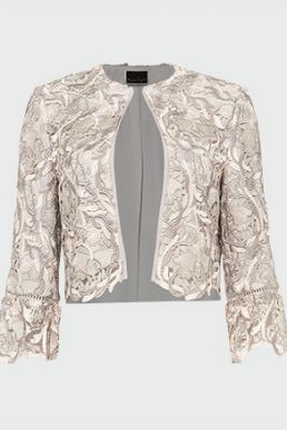 phase eight ellise lace jacket duck egg