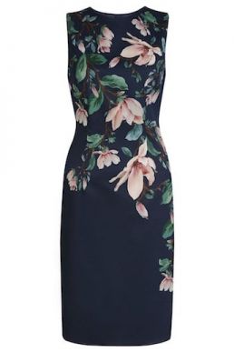 Hobbs Moira floral shift dress navy multi