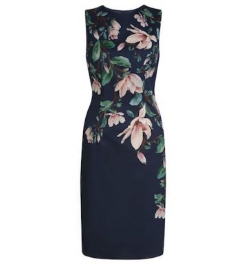 Hobbs Moira floral shift dress navy multi