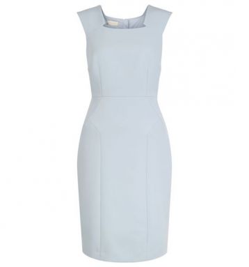 Hobbs Harper Shift Dress Pale Blue