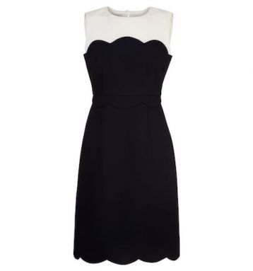 Hobbs Taylor Colour Block Shift Dress Navy White