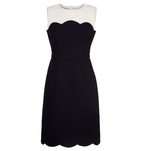 Hobbs Taylor Colour Block Shift Dress, Navy/White 