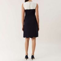 Hobbs Taylor Colour Block Shift Dress Navy White