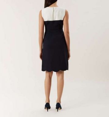 Hobbs Taylor Colour Block Shift Dress Navy White