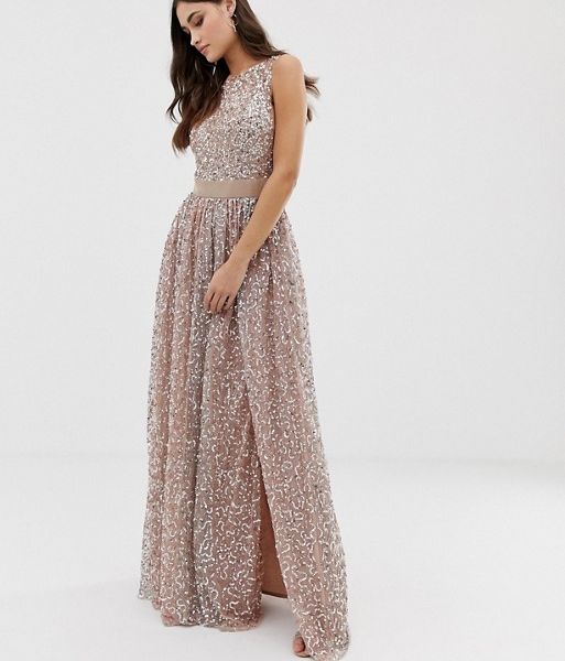 maya dress taupe blush