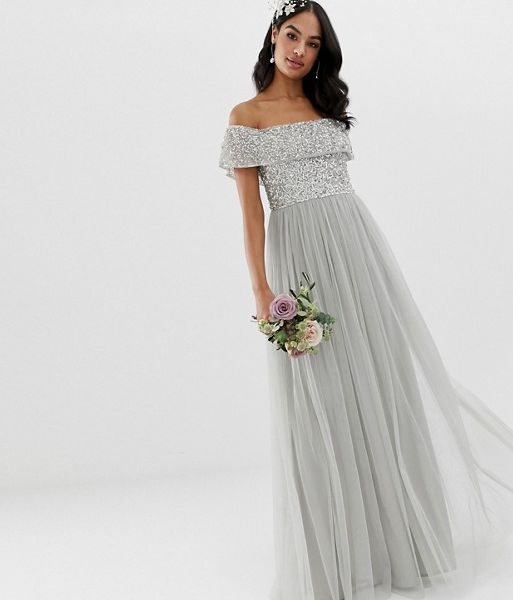 silver sequin bridesmaid dresses uk