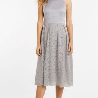 grey bridesmaid dresses midi