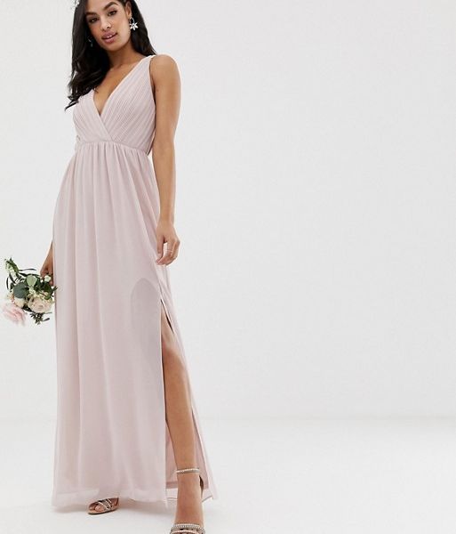 tfnc pleated bridesmaid dress