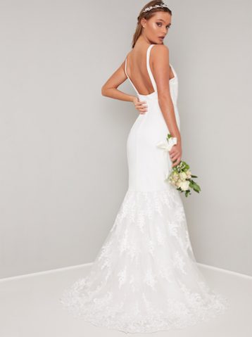 Chi Chi Bridal Suranne Lace Mermaid Maxi Wedding Dress Ivory