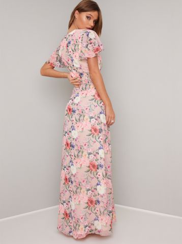 Chi chi clearance pink maxi dress