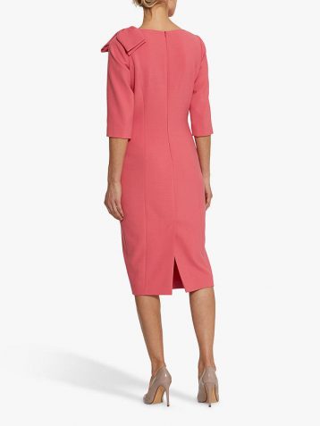 Helen McAlinden Natalie Bow Detail Pencil Dress Pink