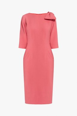 Helen McAlinden Natalie Bow Detail Pencil Dress Pink