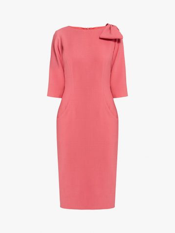 Helen McAlinden Natalie Bow Detail Pencil Dress Pink