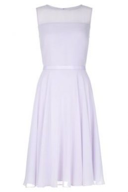 Hobbs Abigale Sheer Short Dress Lilac Light Purple