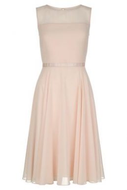 Hobbs Abigale Sheer Short Dress Pale Pink Blush