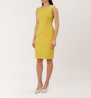 Hobbs Harper Shift Dress Yellow