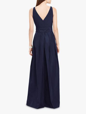 Lauren Ralph Lauren Agni Maxi Evening Dress Navy