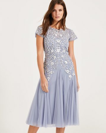 Phase Eight Celia Sequin Tulle Dress, Lavender Lilac - Image 2