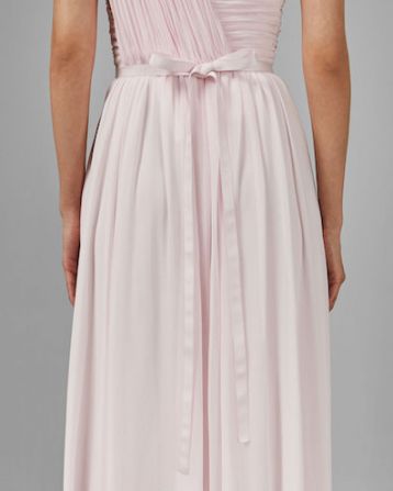 Ted Baker FINELLA One shoulder maxi bridesmaid dress Blush Pink