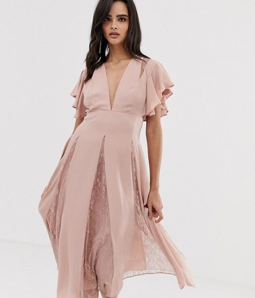 asos dusty pink dress