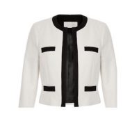 Hobbs Alison Colour Block Jacket Ivory Black myonewedding