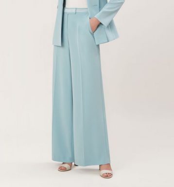 Hobbs Ellen Wide Leg Trouser Aqua Blue