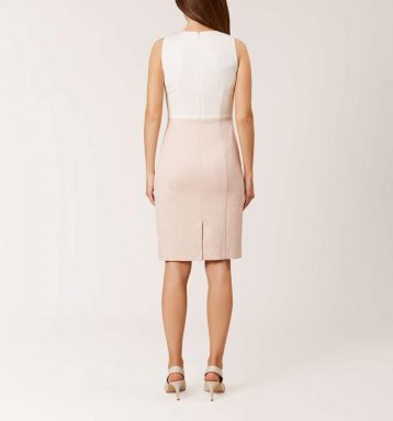 Hobbs Arizona Embellished Shift Dress Pink Ivory