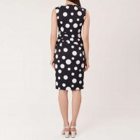 Hobbs Elsa Spot Shift Dress Black Ivory myonewedding