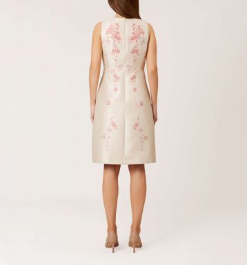 Hobbs Melody Floral Shift Dress Pink Oyster