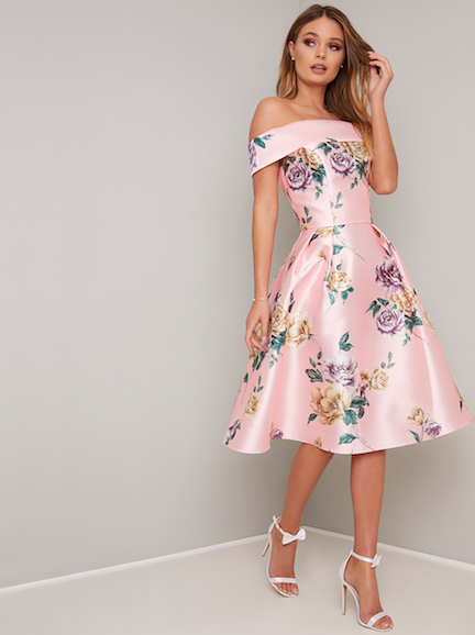 chi chi pink bardot dress