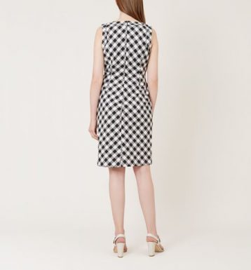 Hobbs Amalfi Gingham Dress White Black