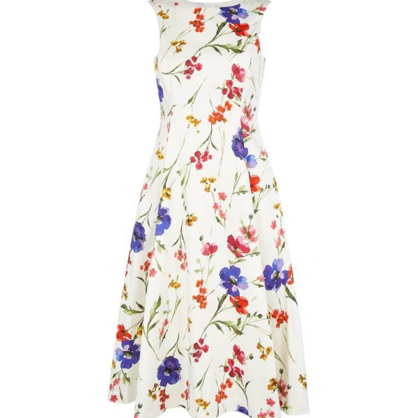 hobbs blue and white floral dress