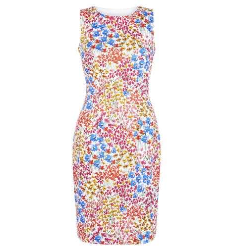 Hobbs Fiona Floral Shift Dress, White/Multi 