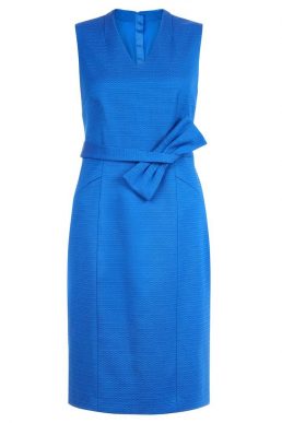 Hobbs Mary Bow Shift Dress Blue