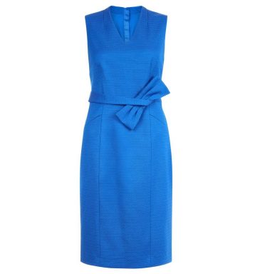 Hobbs Mary Bow Shift Dress Blue