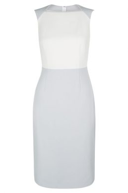 Hobbs Tamara Dress Pale Blue White