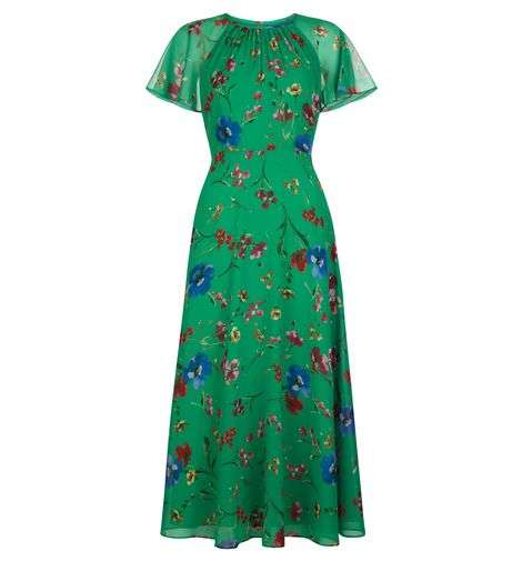 hobbs green floral dress