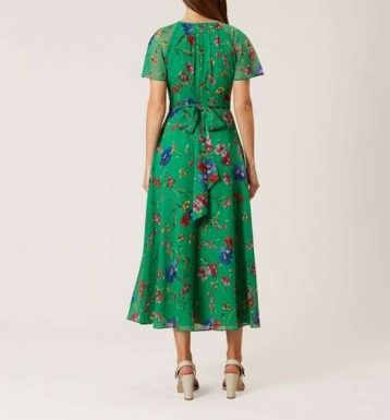 Hobbs Sarah Floral Dress Green Multi